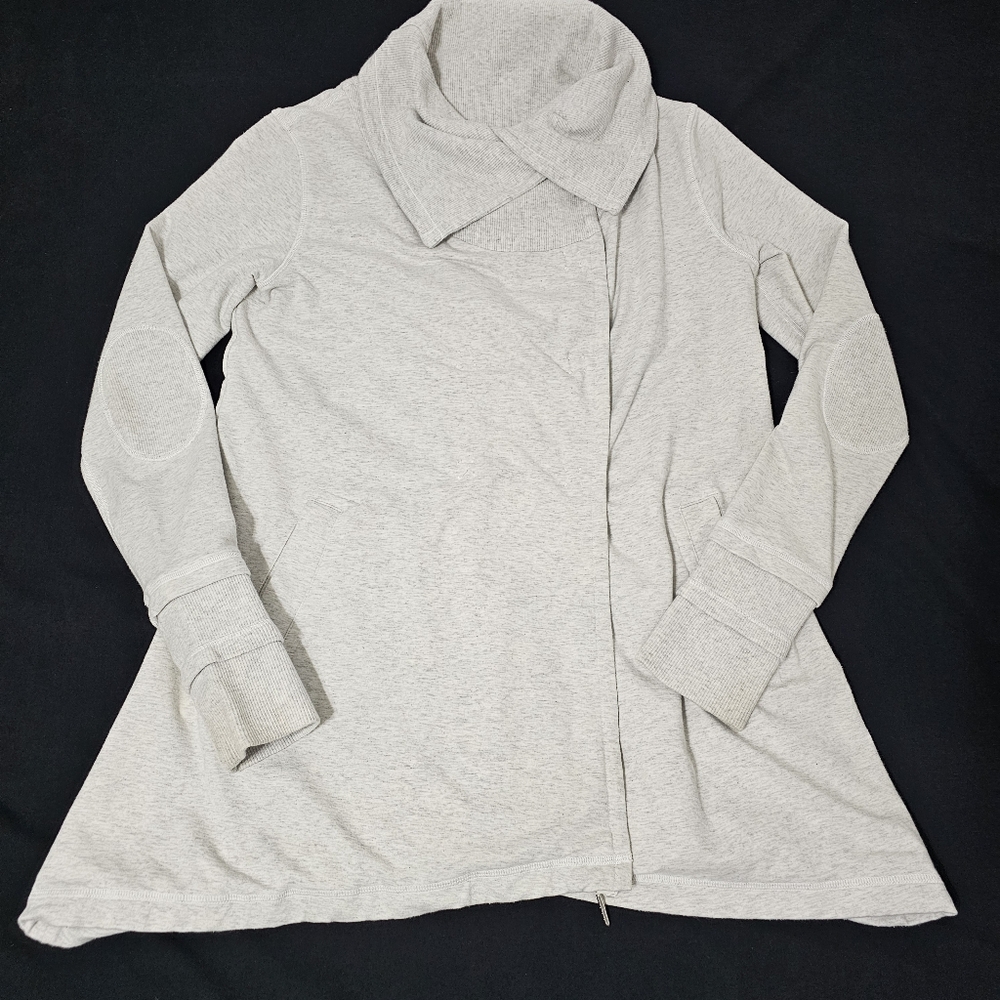 Lululemon Funnel Neck Snap Front Jacket Heather Gray Size 10